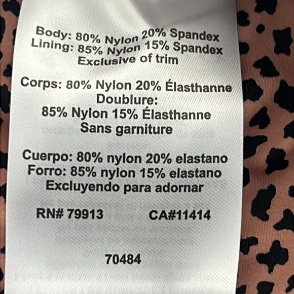 A Pea In The Pod Maternity Cheetah Convertible Two Piece Swimsuit Size L - Picture 5 of 5